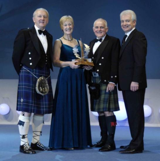 Photograph of B&B Owner Joan Campbell Celebrates Silver Thistle Success