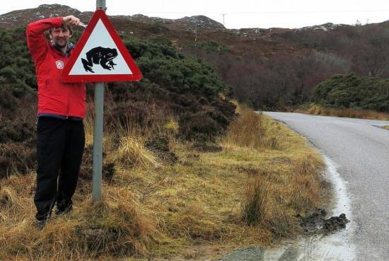 Photograph of Council Ranger warns - toads on the roads!