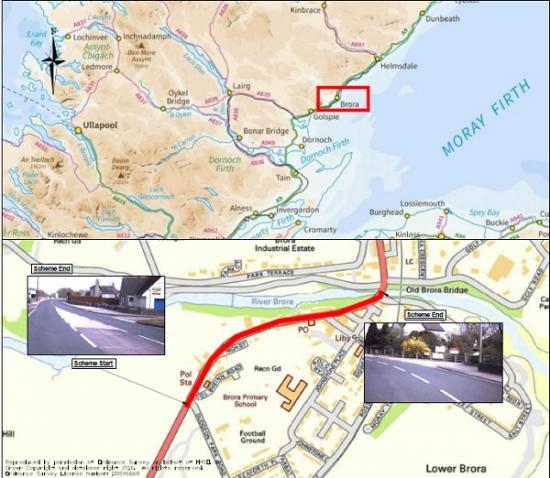 Photograph of Footway Improvements on the A9 At Brora