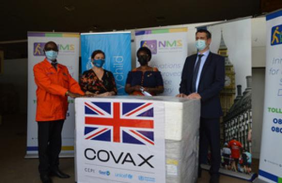 Photograph of Uganda benefits from UK COVID-19 vaccines donation