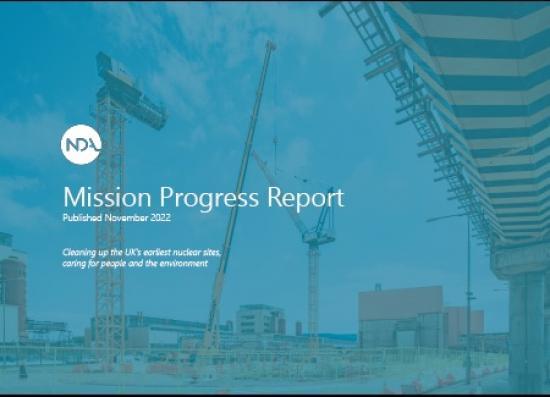 Photograph of The Nuclear Decommissioning Authority Mission Progress Report 2022