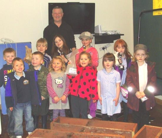 Photograph of Kids In Bettyhill Recycle Wood Into Planters